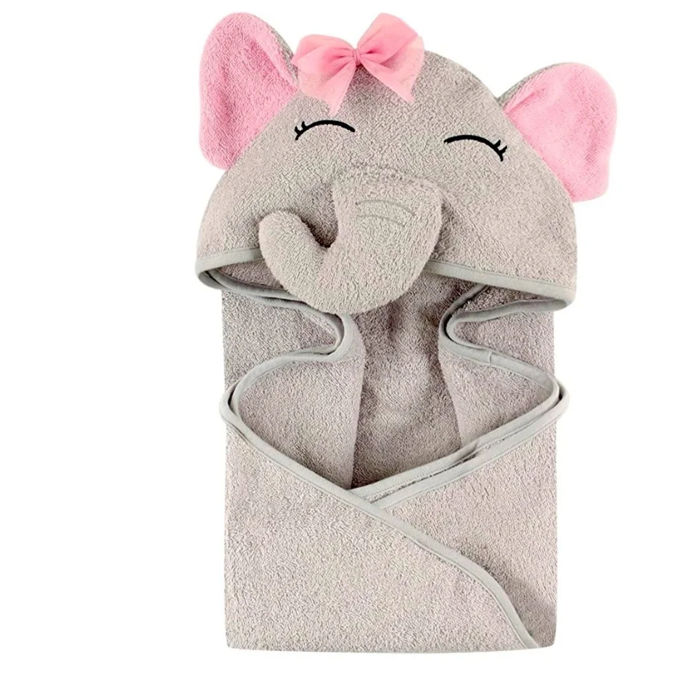 3/$13 Hudson Baby 100% cotton terry hooded towel.